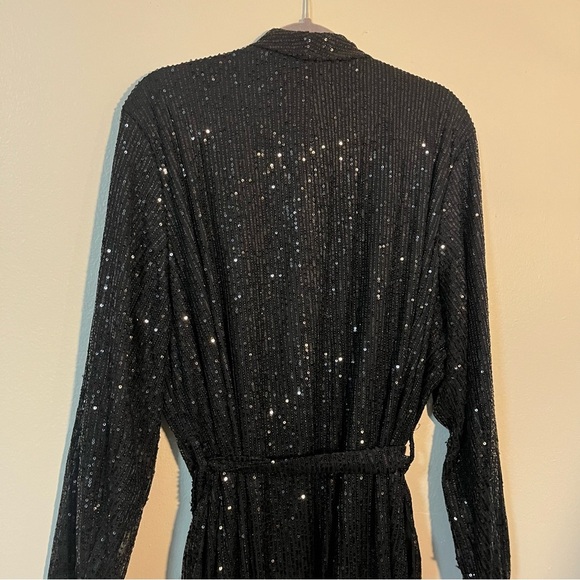 Fully Sequinned Plus Size 24 Wrap dress Lane Bryant Formal Costume Holiday - Picture 6 of 7